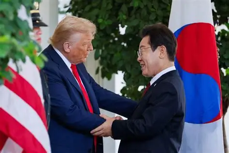Presidente sul-coreano encontrou se com o seu homólogo Donald Trump