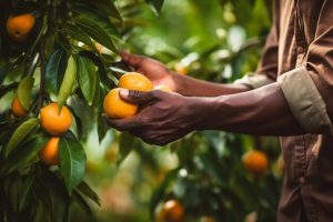 A produção de frutas