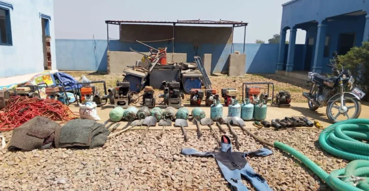Operação “Garimpo Zero” resulta na apreensão de meios de exploração de minerais no Huambo